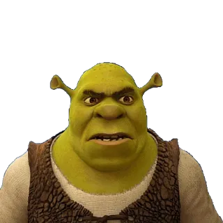 😣 Shrek ogro, verde, desenho animado, animado, filme whatsapp sticker