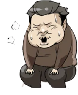 ✋ épuisé, fatigué, dessin animé, sueur, stressé telegram sticker