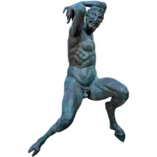 👹 Satyr satyr, mythology, ancient Greece, nude statue, greek myth telegram sticker