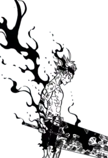 🙁 Asta Black Clover Asta, Black Clover, anime, manga, sword, demon, magic, wizard whatsapp sticker