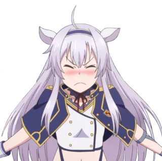 😝 anime, ragazza, arrabbiata, carina, personaggio, arrossire whatsapp sticker