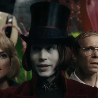 🎩 Willy Wonka Charlie and the Chocolate Factory willy wonka, schokoladenfabrik, johnny depp, film, charakter, süßigkeiten telegram sticker