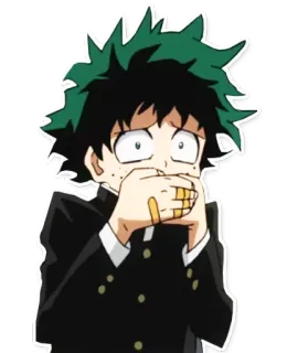 🙊 Izuku Midoriya My Hero Academia anime, manga, My Hero Academia, Izuku Midoriya, Deku, character telegram sticker