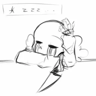 🌸 ZZZ sommeil, couteau, fatigué, monstre, squelette telegram sticker