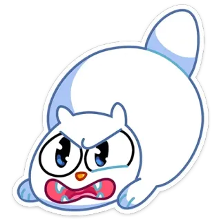 😡 kucing, marah, kartun, stiker, putih, binatang telegram sticker