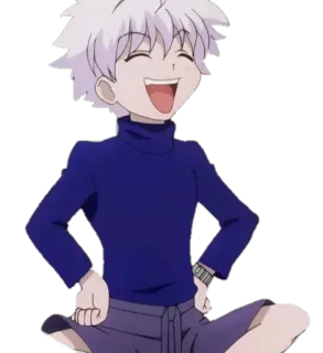 😂 Killua Zoldyck Hunter x Hunter アニメ, キルア=ゾルディック, HUNTER×HUNTER, 漫画, キャラクター telegram sticker