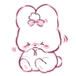 📩 bunny, cute, cartoon, animal, sticker telegram sticker