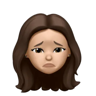 🙁 emoji, triste, mulher, rosto telegram sticker