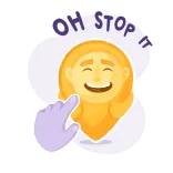 😆 Don't stop it смешные, эмодзи, мем, стоп, продолжить telegram sticker