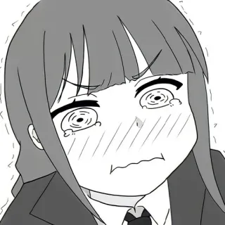 😭 Аниме, Манга, Девушка, Мультфильм, Грустный, Разочарованный, Плачущий telegram sticker