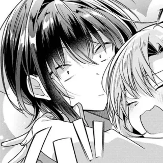 🎤 anime, manga, characters, hug, affection whatsapp sticker