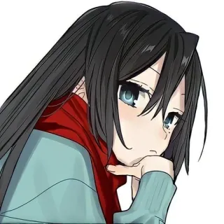 🪐 Anime, Ragazza, Manga, Carino, Ritratto, Personaggio, Illustrazione telegram sticker