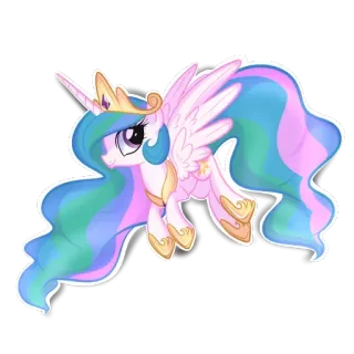 😁 Princess Celestia My Little Pony Pônei, Desenho animado, Princesa, Celestia, Unicórnio telegram sticker