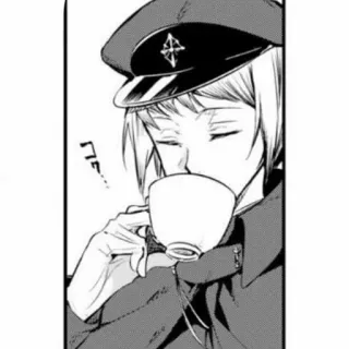 🗡 Anime, Polizist, Trinken, Uniform, Manga telegram sticker