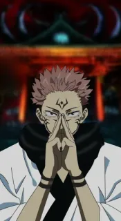 🙏 Ryomen Sukuna Jujutsu Kaisen アニメ, マンガ, 呪術廻戦, 両面宿儺, 宿儺, 呪霊 telegram sticker