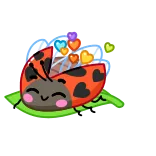 🐞 てんとう虫, 昆虫, ハート, かわいい, 漫画 whatsapp sticker