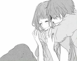 💗 Anime, Casal, Abraço, Romance, Amor telegram sticker