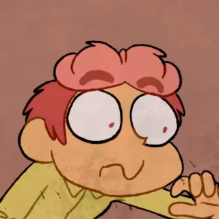 😥 Desenho animado, Personagem, Animado, Expressão, Rosto whatsapp sticker