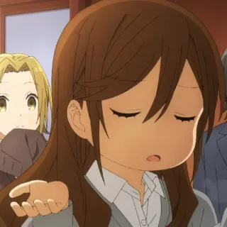 🤷‍♀️ anime, character, girl, cartoon, cute, sleepy telegram sticker