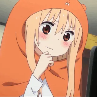 🍧 Umaru Doma Himouto! Umaru-chan anime, umaru, umaru doma, himouto, cute, orange, hoodie telegram sticker