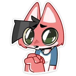 🥺 imut, rubah, kartun, kawaii, anime, antropomorfik telegram sticker