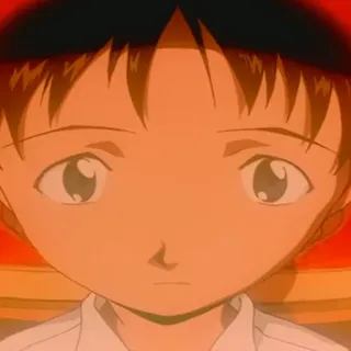 😕 Shinji Ikari Neon Genesis Evangelion Anime, Menino, Personagem, Mangá, Evangelion telegram sticker