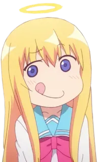 😛 anime, cute, girl, halo, funny whatsapp sticker