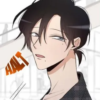 🖇 HALT anime, kartun, pria, berhenti telegram sticker