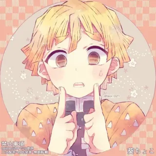 🧡 Zenitsu Agatsuma Demon Slayer 禁止事項 Anime, Demon Slayer, Zenitsu, Fofo, Mangá telegram sticker