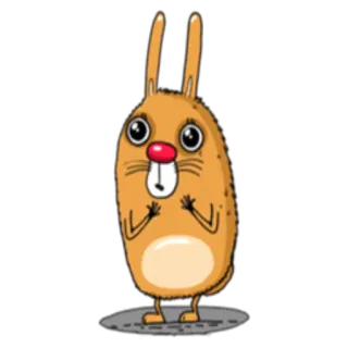 😶 coniglio, cartone animato, carino, animale, illustrazione whatsapp sticker