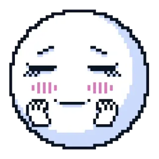 🥰 emoji, cute, blush, kawaii, pixel art telegram sticker