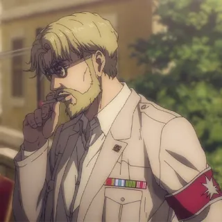 🚬 Zeke Yeager Attack on Titan Anime, Attack on Titan, Zeke Yeager, Militar, Personagem, Desenho animado telegram sticker