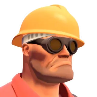 😕 Engineer Team Fortress 2 Engenheiro, Team Fortress 2, Video game, Personagem, Capacete, TF2 telegram sticker