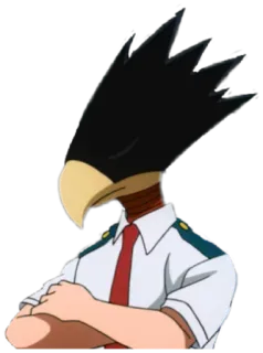 😞 Fumikage Tokoyami My Hero Academia 动漫, 英雄, 学生, 鸟, 黑暗 telegram sticker