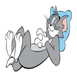 😴 Tom Tom and Jerry cat, cartoon, sleepy, relaxing telegram sticker