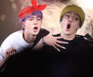 💅 kpop, bts, jin, v, musica, concerto telegram sticker