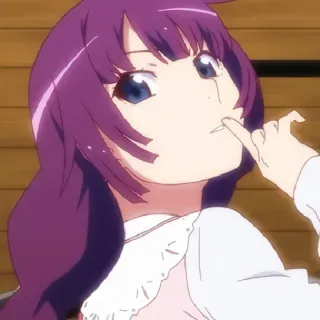 🧿 Hitagi Senjougahara Bakemonogatari Anime, Mädchen, Senjougahara, Hitagi, Monogatari, Charakter, lila Haare, Waifu telegram sticker