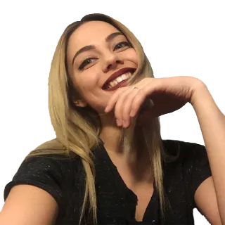 😀 woman, smile, portrait, girl, person telegram sticker