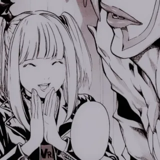 🩺 Misa Amane Death Note anime, manga, personaggio, sorridente, felice telegram sticker