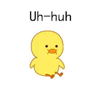 🐥 Bibi pato, fofo, amarelo, desenho animado telegram sticker