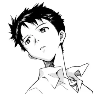 ✨ Shinji Ikari Neon Genesis Evangelion アニメ, マンガ, ポートレート, 碇シンジ, エヴァンゲリオン telegram sticker