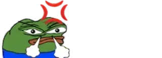 🐸 Pepe the Frog Pepe the Frog, angry, meme, rage, internet culture telegram sticker