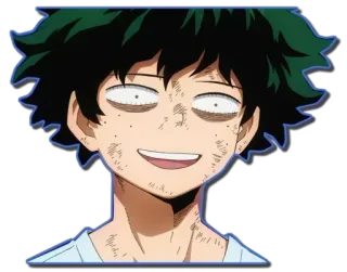 😑 Izuku Midoriya My Hero Academia anime, manga, deku, my hero academia, izuku midoriya, cartoon, hero whatsapp sticker