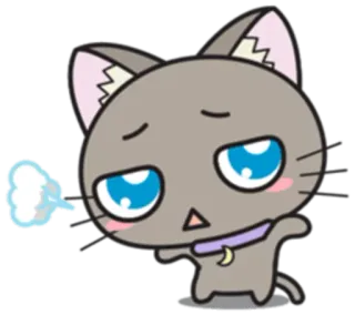 🤷 cat, cartoon, cute, sticker, anime whatsapp sticker