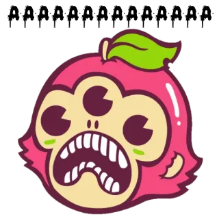 😼 AAAAAAAAAAAAAAAAAAAA 원숭이, 만화, 화난, 유인원, 웃긴, 캐릭터 telegram sticker