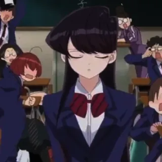 🦋 Komi Shouko Komi Can't Communicate Аниме, Школьница, Тихая, Милая, Класс, Komi Can't Communicate, Коми Сёко telegram sticker