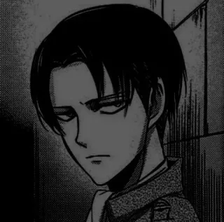🎵 Levi Ackerman Attack on Titan levi ackerman, anime, attack on titan, manga whatsapp sticker