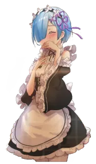 😭 Rem anime, maid, cute, rem, manga whatsapp sticker