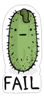 😨 FAIL cactus, fail, sticker, dibujos animados telegram sticker