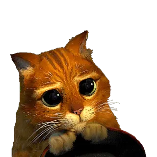 😸 Puss in Boots gato, triste, olhos, fofo, gato de botas whatsapp sticker